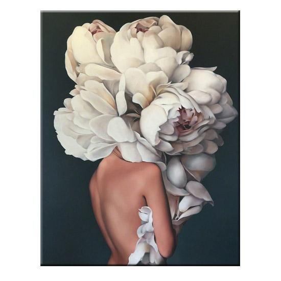 Abstract Flower Avatar Girl Canvas Painting Wall Painting Print Poster Wall Art Bedroom Living Room Modern Home Decoration