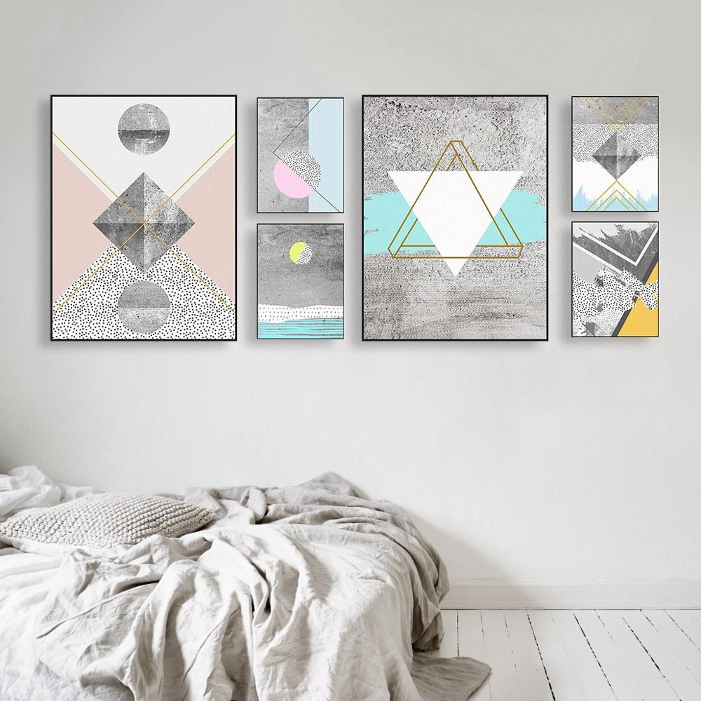 Abstract Geometric Texture Shape Large Canvas Art Poster Print Wall Picture Painting Modern Nordic Living Room Decor