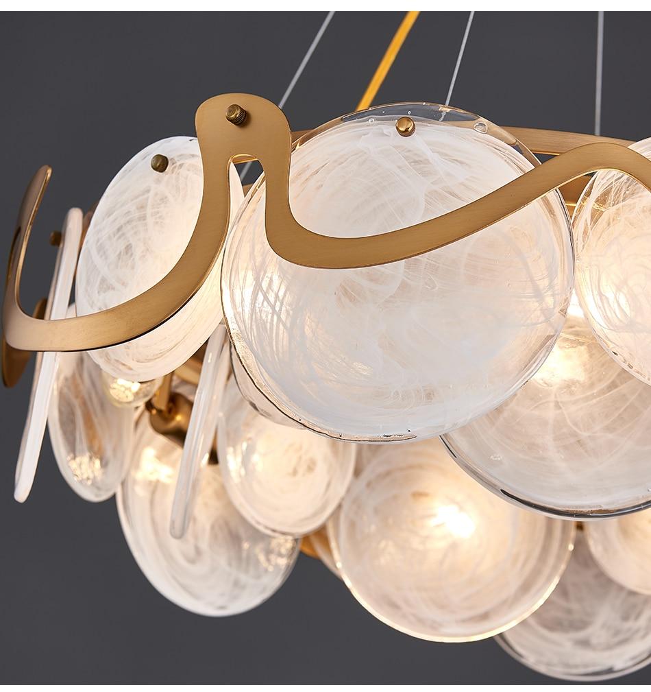 Avenila Metal & Glass Gold Hanging Chandelier