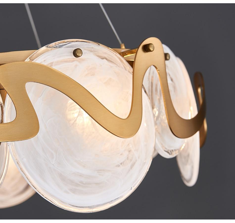 Avenila Metal & Glass Gold Hanging Chandelier
