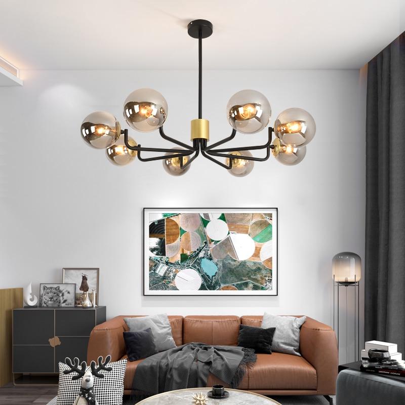 Avenila Modern Nordic Chandelier Lighting 4 Color Lights LED Edison 6 Lights Chandelier