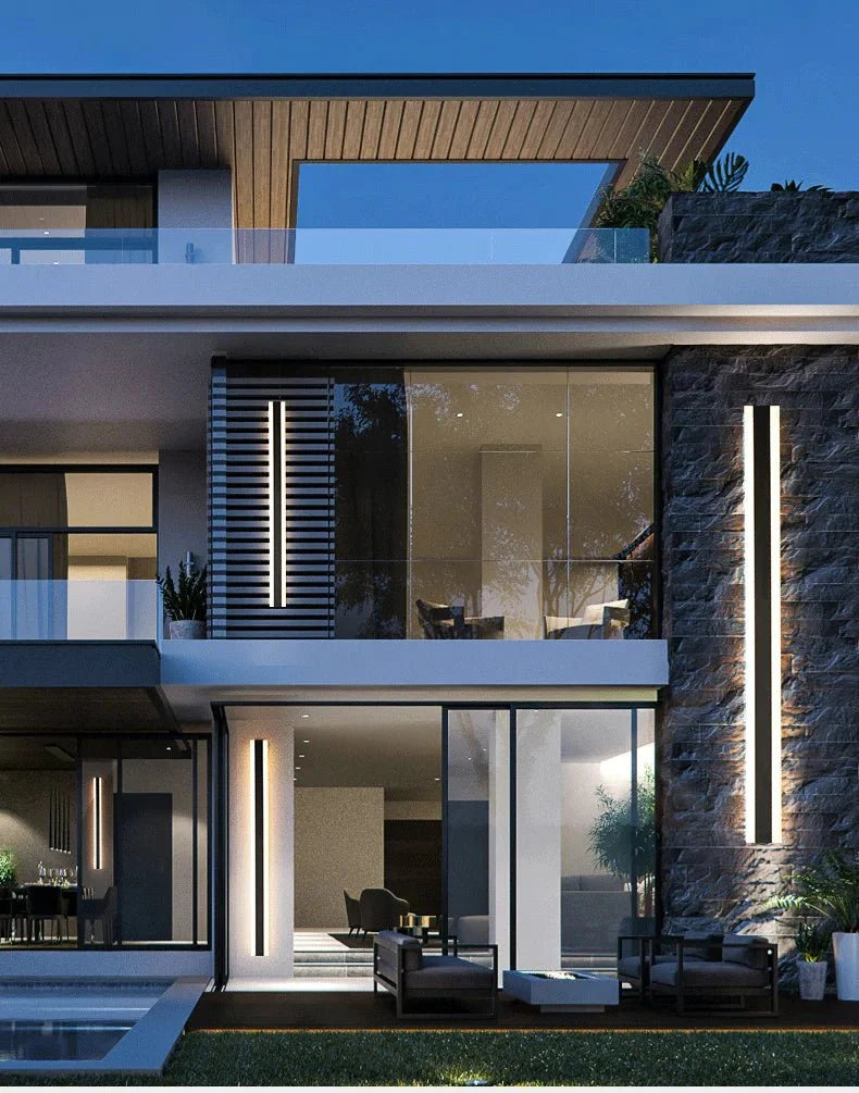Avenila Modern Waterproof Outdoor Long Strip LED Aluminum Wall Lamp