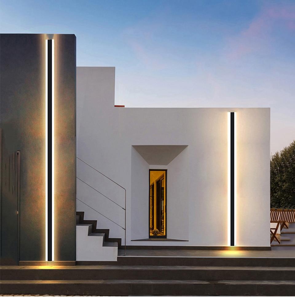 Avenila Modern Waterproof Outdoor Long Strip LED Aluminum Wall Lamp
