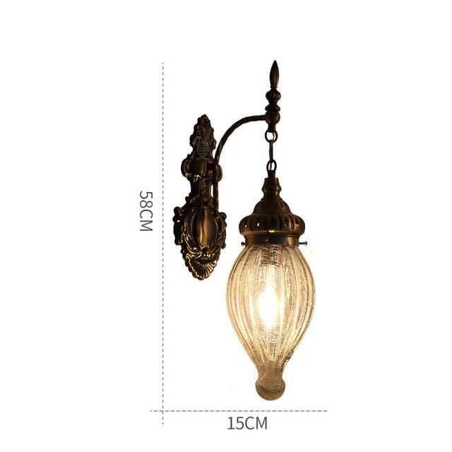 Avenila Turkish Art Decor Ice-Cracked Glass Wall Lamp for Exotic Restaurant Hotel Bar Cafe Retro Sconce Light