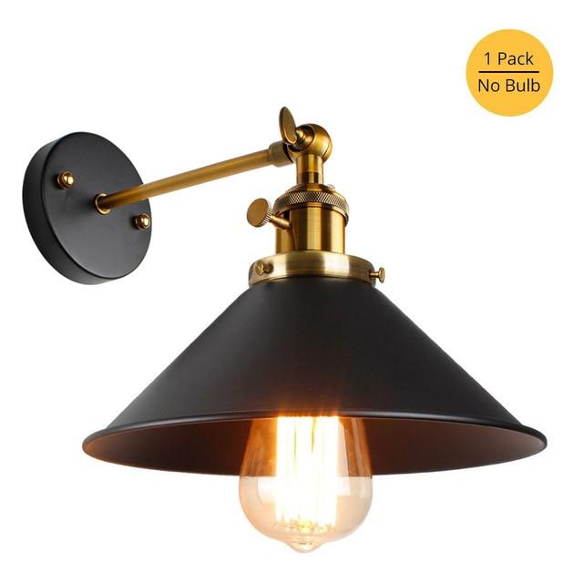 Black and White Vintage Wall Sconce Lamp Indoor Lighting Knob Switch