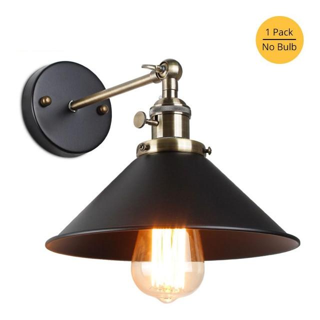 Black and White Vintage Wall Sconce Lamp Indoor Lighting Knob Switch