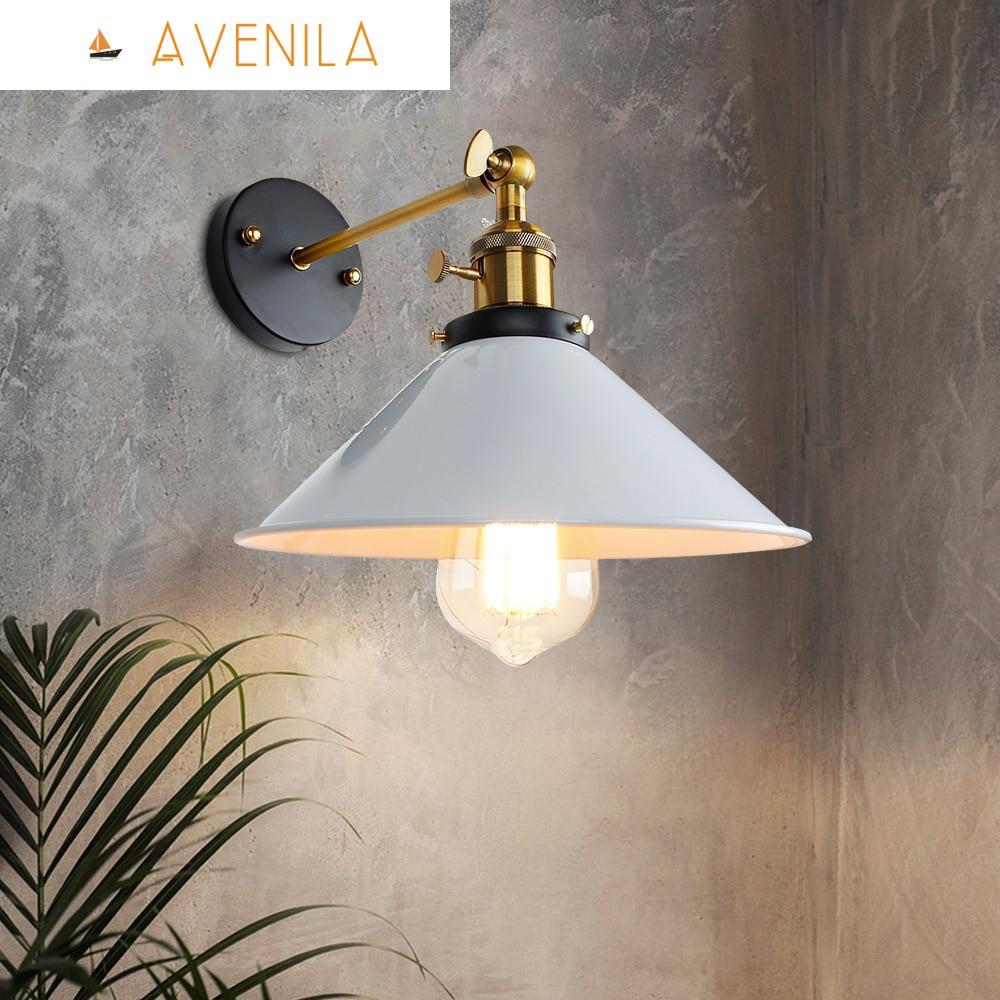 Black and White Vintage Wall Sconce Lamp Indoor Lighting Knob Switch