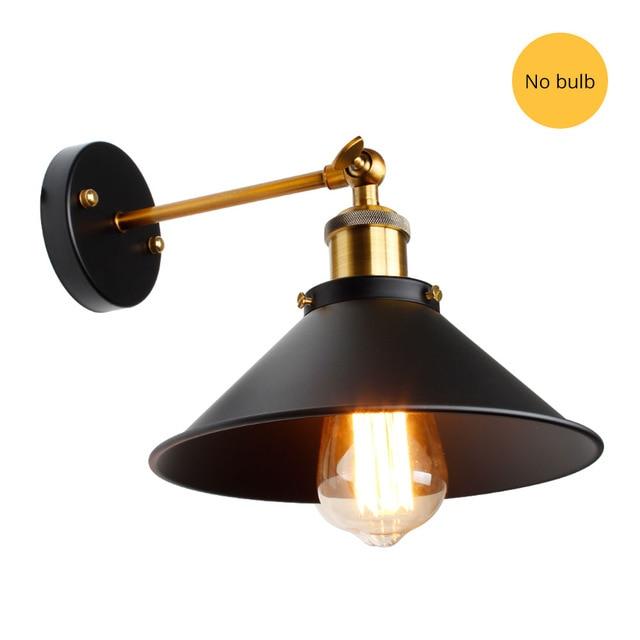 Black and White Vintage Wall Sconce Lamp Indoor Lighting Knob Switch