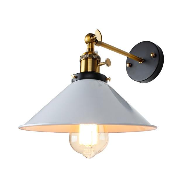 Black and White Vintage Wall Sconce Lamp Indoor Lighting Knob Switch