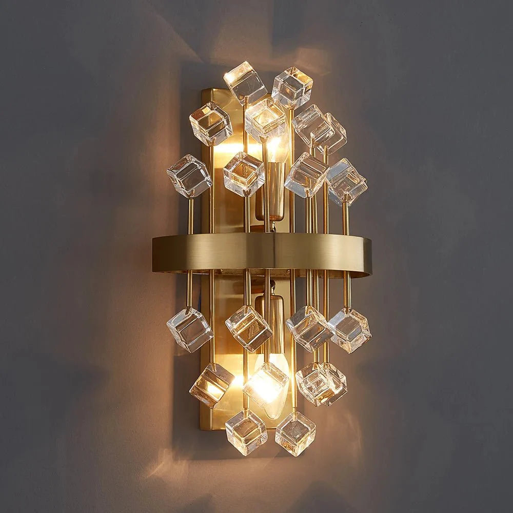 Creative Crystal Ball Modern Gold Sconce Light For Bedroom Hotel Restaurant