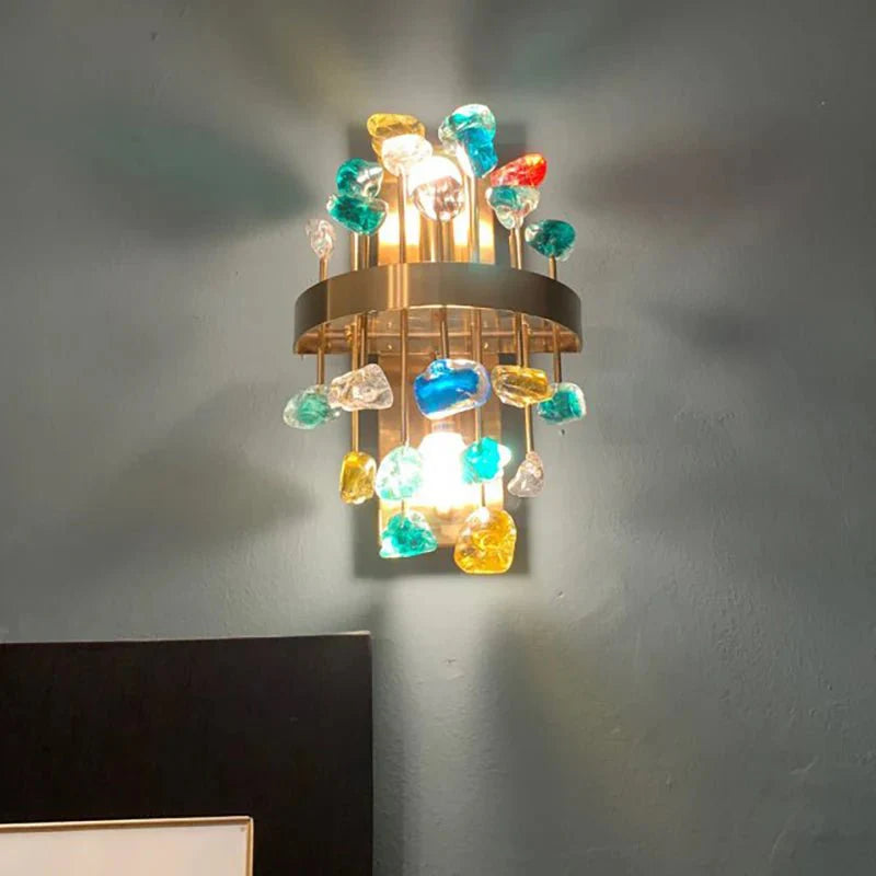 Creative Crystal Ball Modern Gold Sconce Light For Bedroom Hotel Restaurant