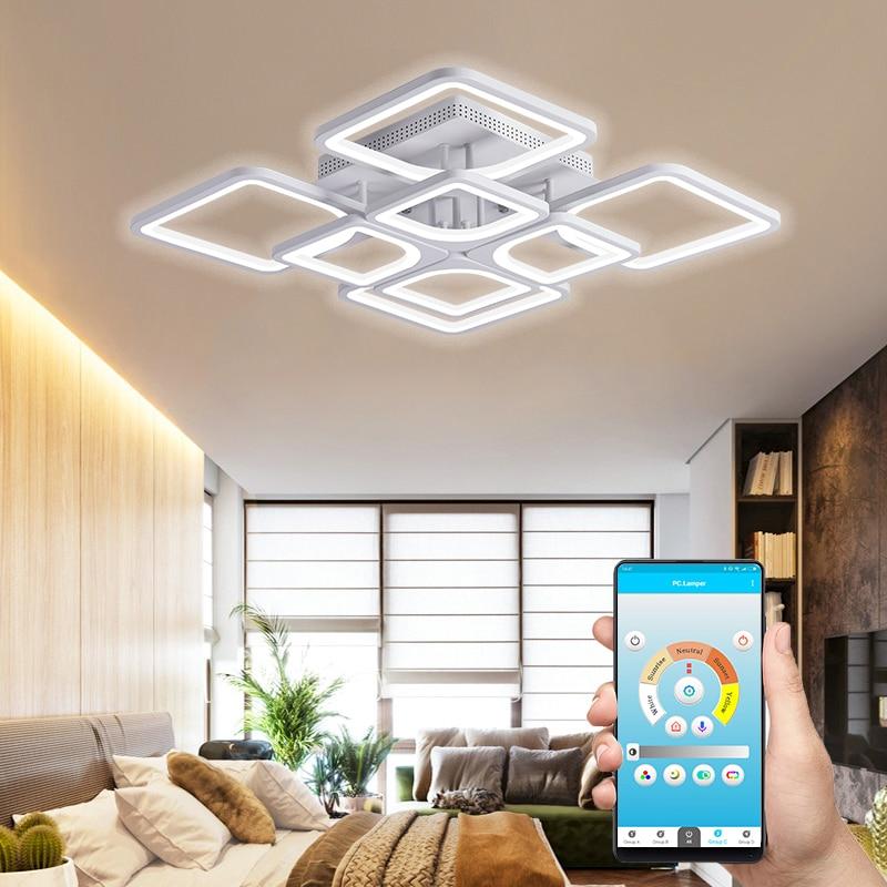 Creative Square Intelligent Lighting Ceiling Chandelier