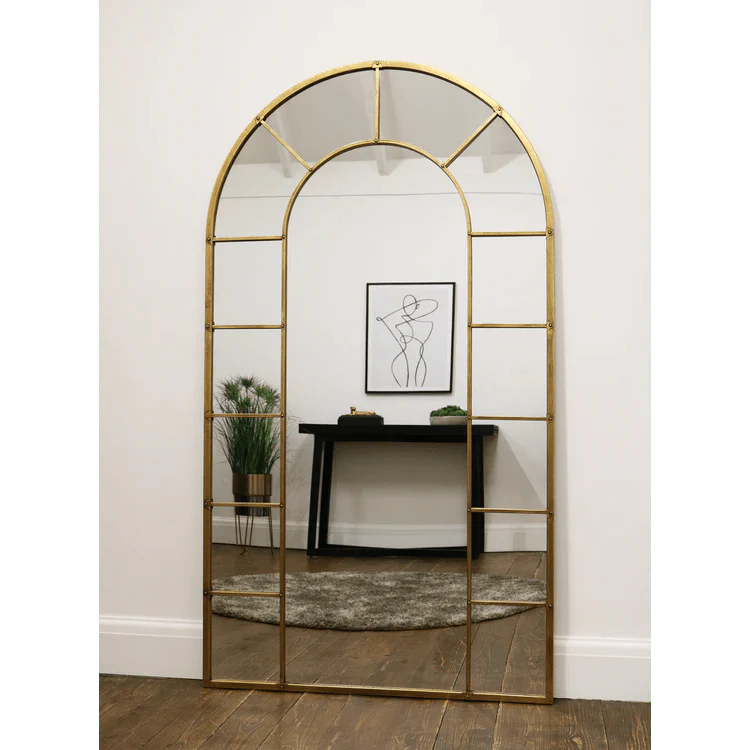 Full Length window arch Mirror (GOLD)