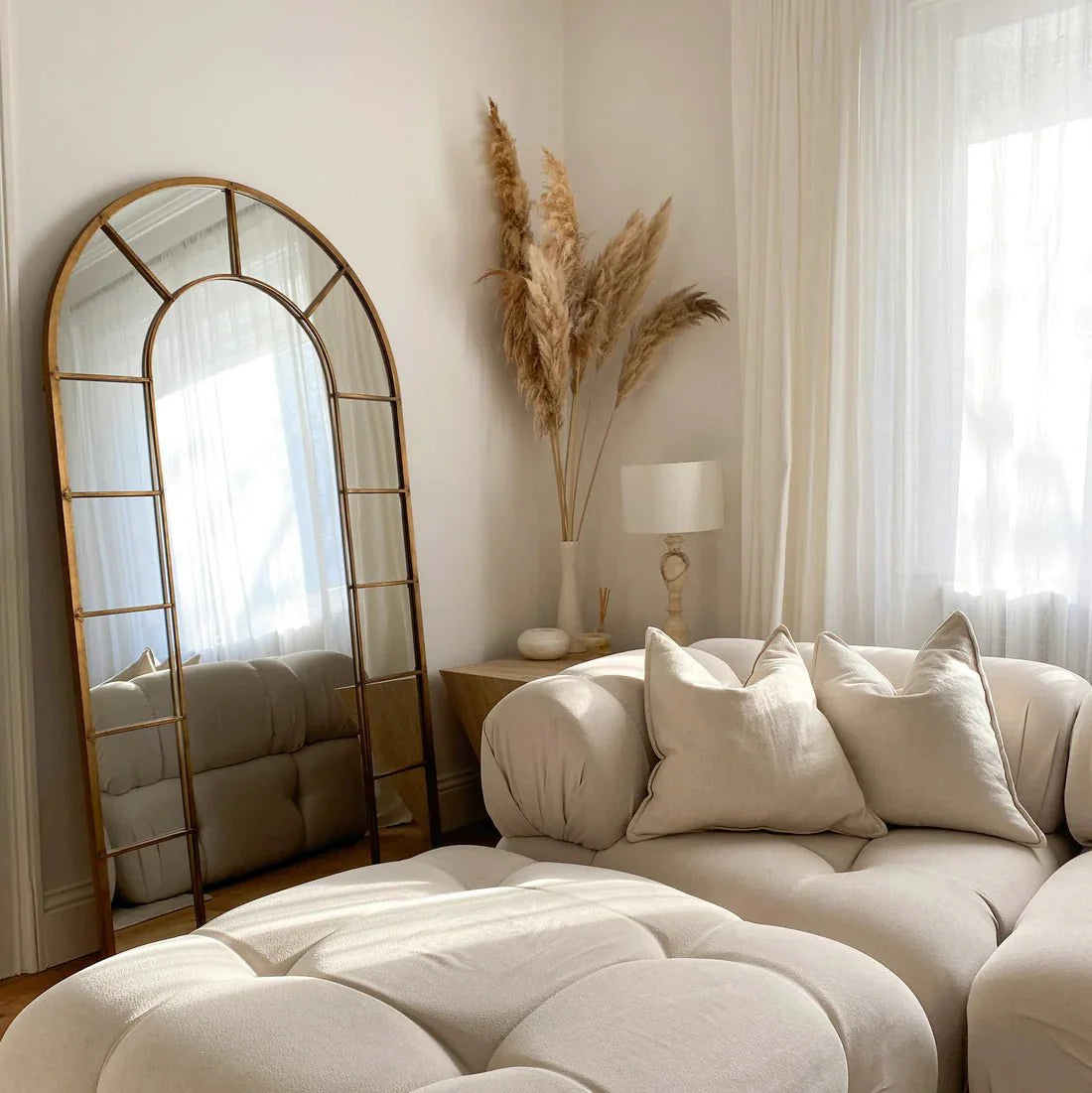 Full Length window arch Mirror (GOLD)