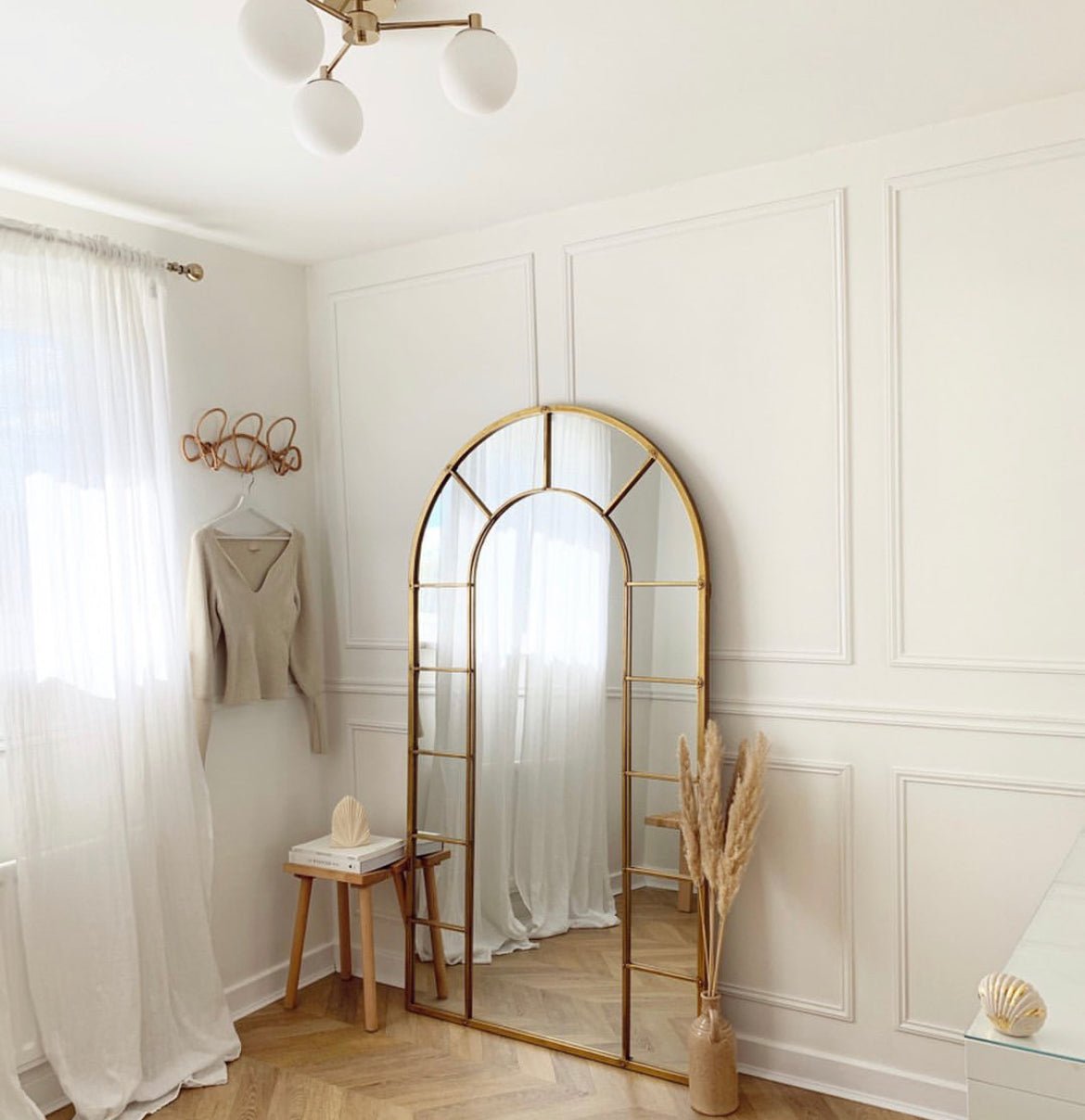Full Length window arch Mirror (GOLD)