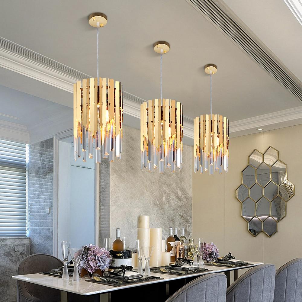 Gold Crystal Kitchen Pendant Hanging Lights