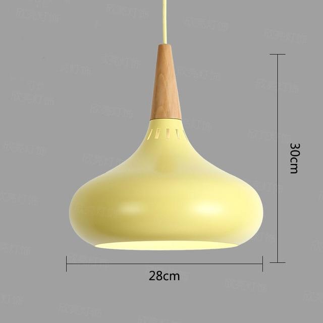 LED 11" Wide Aluminum Wood Pendant Lights