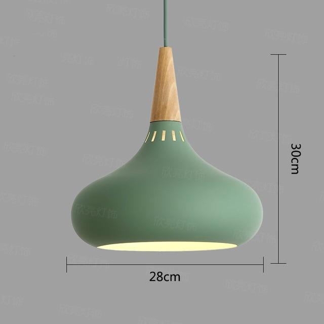 LED 11" Wide Aluminum Wood Pendant Lights
