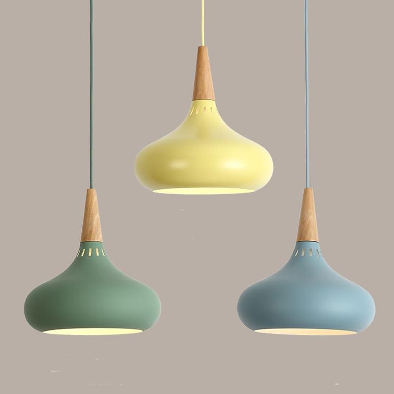 LED 11" Wide Aluminum Wood Pendant Lights