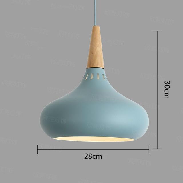 LED 11" Wide Aluminum Wood Pendant Lights