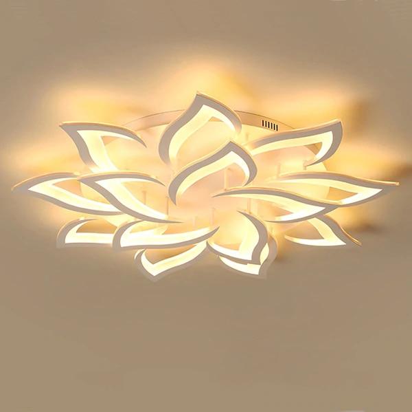 Lotus Ceiling Chandelier with Brightness Control