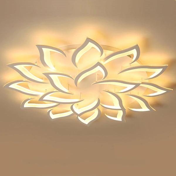 Lotus Ceiling Chandelier with Brightness Control
