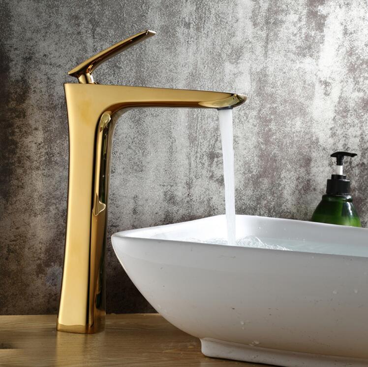 Luxury Golden Finish Bathroom Faucet