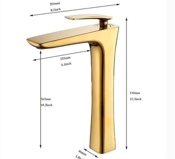 Luxury Golden Finish Bathroom Faucet