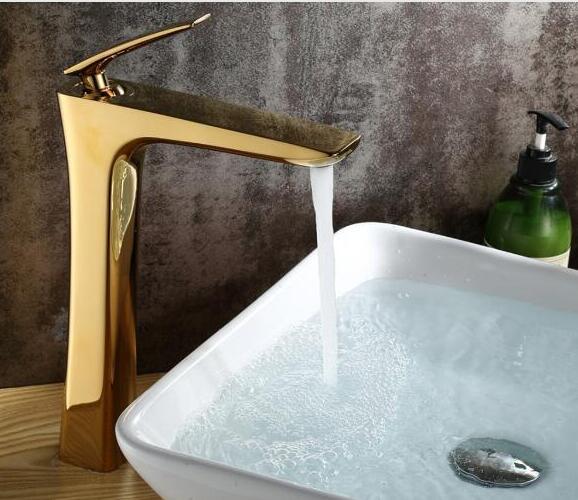 Luxury Golden Finish Bathroom Faucet