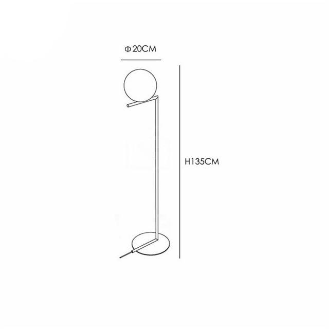 Luxury Minimalistic Gold LED Ball Floor Lamp