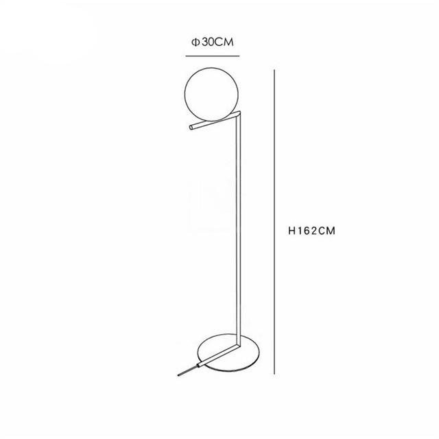 Luxury Minimalistic Gold LED Ball Floor Lamp