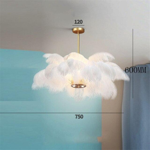 Luxury Multi-Feather Chandelier Light