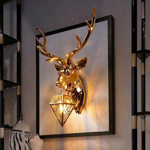 Modern American Retro Deer LED Wall Sconce Lamp