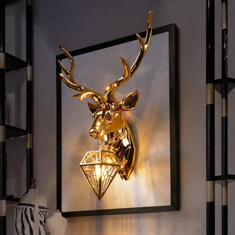 Modern American Retro Deer LED Wall Sconce Lamp