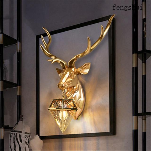 Modern American Retro Deer LED Wall Sconce Lamp
