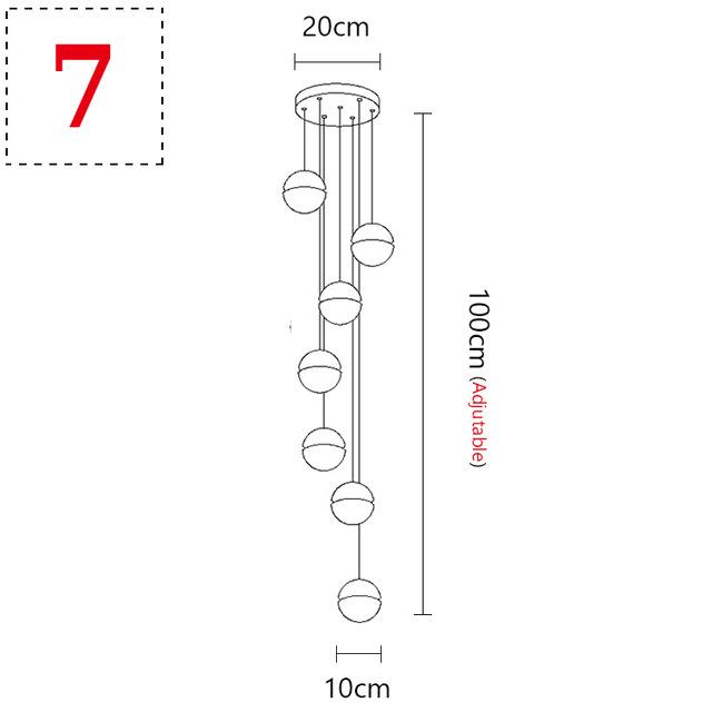 Modern Crystal Glass Ball LED Pendant Lights Fixtures Multiple Staircase Lamps Bar Hanging Lamp For Hotel