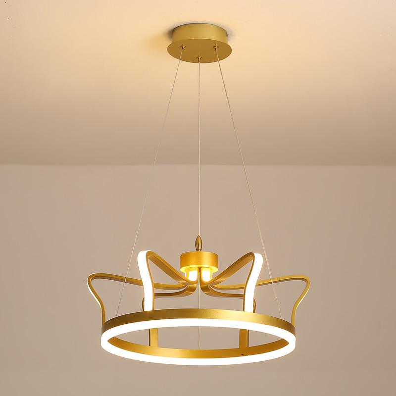 Modern Gold Crown Chandelier Light