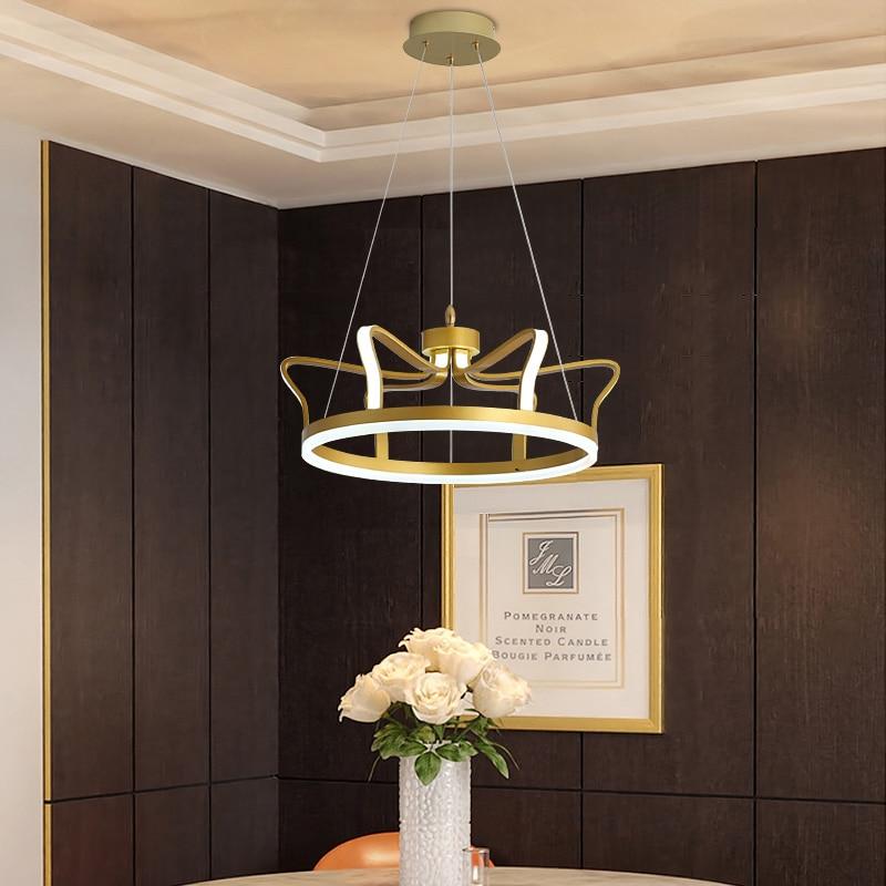 Modern Gold Crown Chandelier Light
