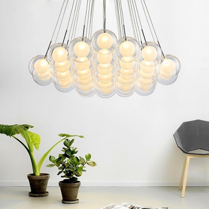 Modern LED Glass Ball Chandelier