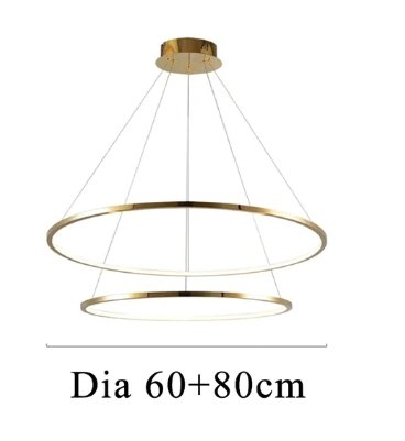 Modern LED Hotel Gold & Silver Ring Chandelier - Avenila Selects