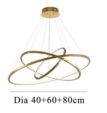 Modern LED Hotel Gold & Silver Ring Chandelier - Avenila Selects