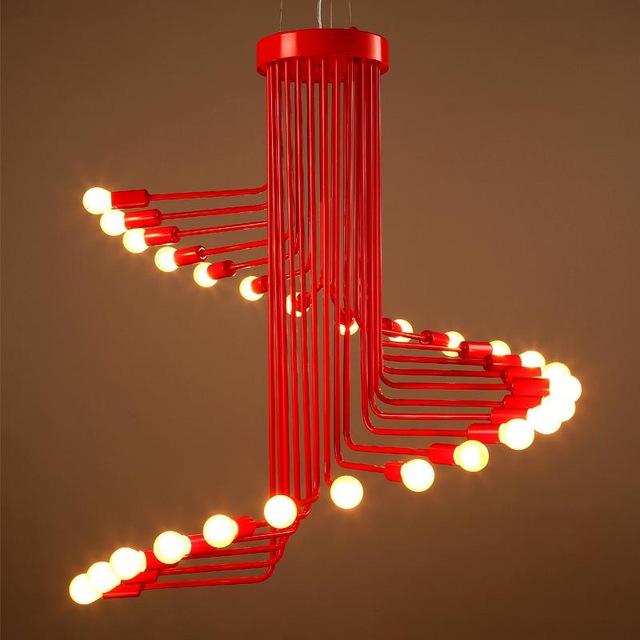 Modern Novelty Swirly Ball Chandelier