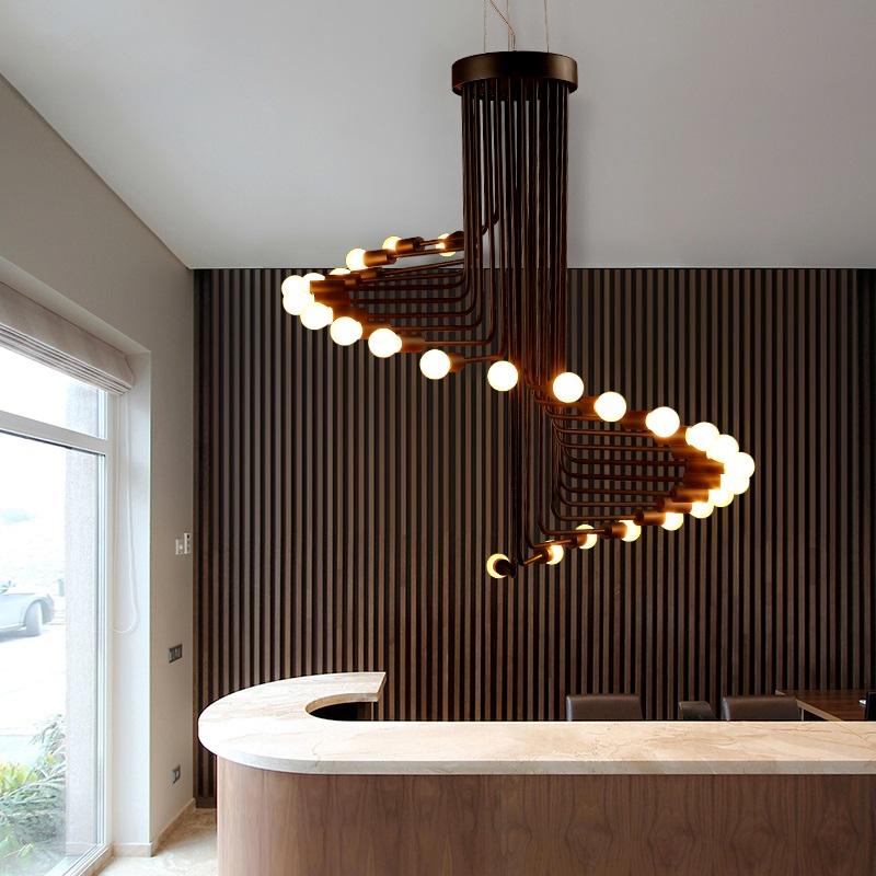 Modern Novelty Swirly Ball Chandelier