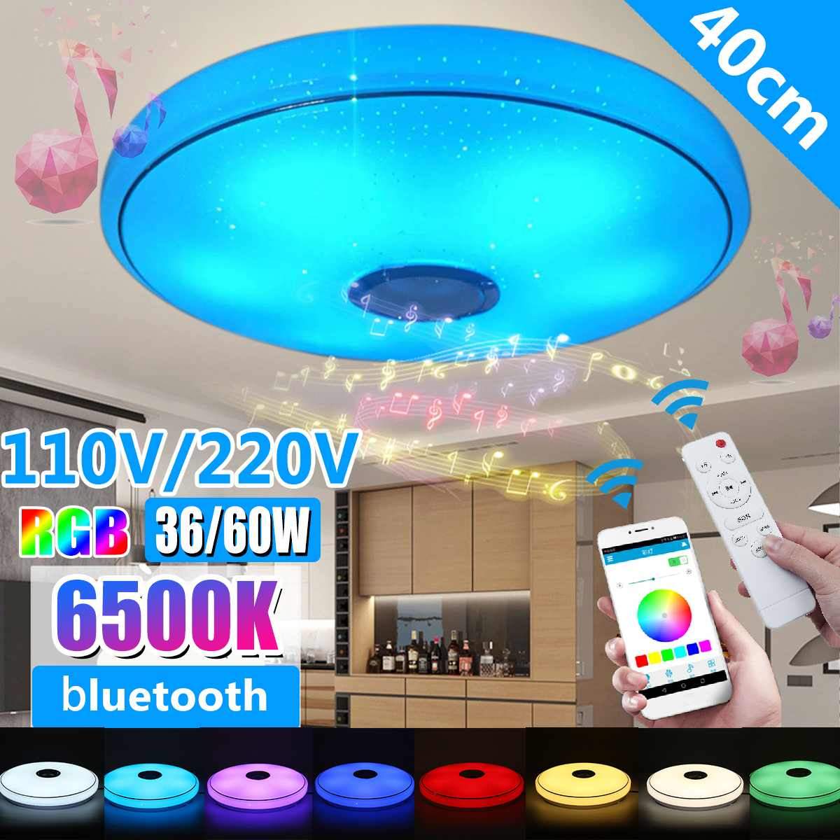 Modern RGB LED Ceiling Lights Home Lighting 36W-60W Bluetooth with Remote Control