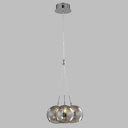Modern Smoke Gray Glass Chandelier
