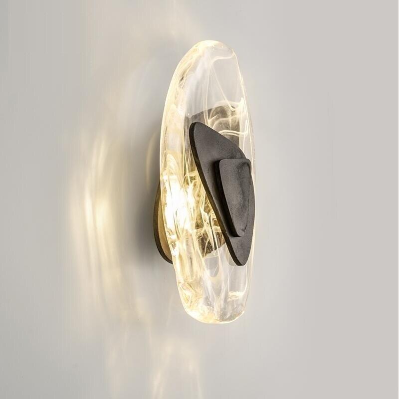 Modern Wall Sconce Lamp Shaped Crystal Stone Living Room Wall Led Hotel Creative Aisle Staircase Bedroom Bed Minimal Wall Lamp