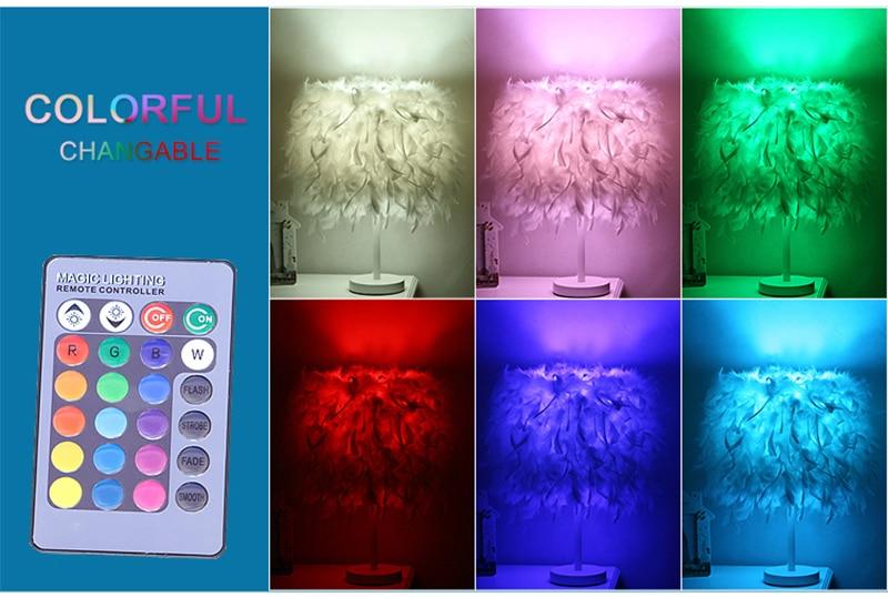 Avenila Selects Multi-Color Feather Lamp
