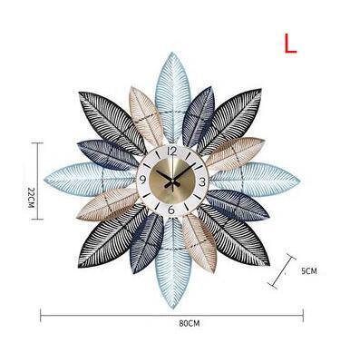 Nordic Creative Feather Wall Clock