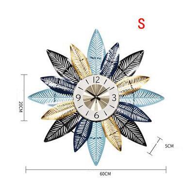 Nordic Creative Feather Wall Clock