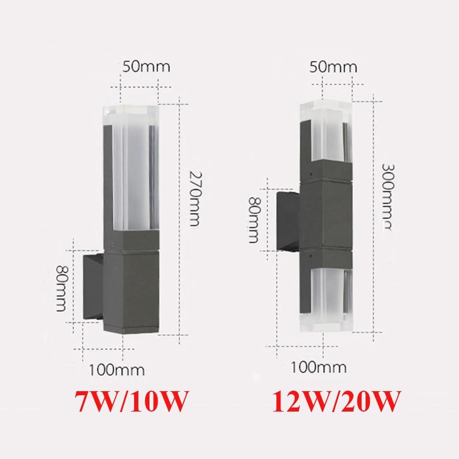 Outdoor Motion Sensor LED Waterproof Wall Sconce Light